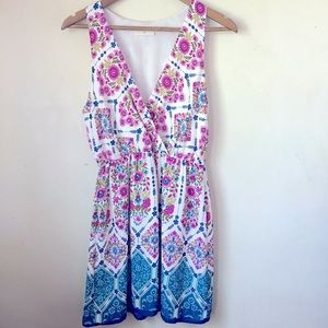 Anthropology Everly Floral Sleeveless Dress M